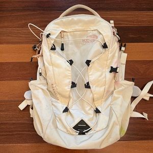 White Northface backpack